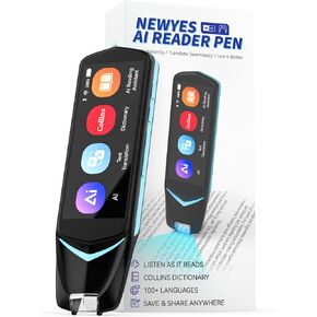 Reading Pen for Dyslexia,NEWYES Scan Reader Pen 4 Text to Speech Device Translator Pen, Photo Translation OCR 16GB Bluetooth Pen Scanner for Students Adults (Scan Reader Pen 4.5) in Kuwait
