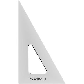 ALVIN - 8 inches Transparent Academic Acrylic Triangle Ruler 30/60 Degrees, Multipurpose Tool for Drafting, Design, and Architecture, Great for Machining and Woodworking in Kuwait