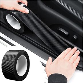 Car Door Edge Entry Guards, 5D Carbon Fiber Anti-Collision Waterproof Protector Tape, Scratch Cover Strip Sticker for Car Door Sill Rear Bumper, Automotive Exterior Accessories for Most Cars in Kuwait