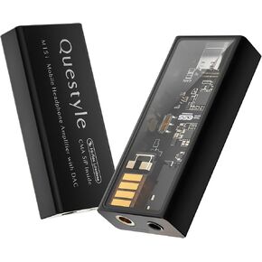 Questyle M15i Mobile DAC Amp - MFi Certified Portable Headphone Amplifier | ESS Flagship DAC, 3.5mm/4.4mm Balanced Output,Supports PCM 768kHz/DSD512 USB C Audio Adapter for iPhone, Android, Laptop in Kuwait