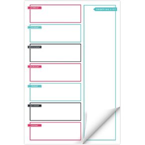 Global Printed Products 8.5" x 11" Horizontal Meal Planning Pad, 60-Sheets, Peach & Pink Floral in Kuwait