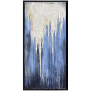 لوحة فنية جدارية تجريدية مباشرة من Empire Art مرسومة يدويًا من قبل مارتن إدواردز، غير مؤطرة، 24 بوصة × 48 بوصة، أبيض ثلجي A in Kuwait