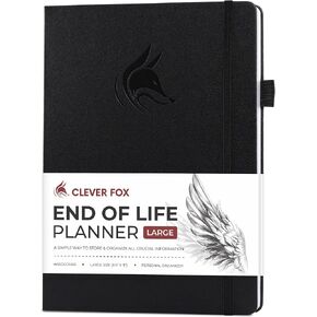Clever Fox Large End of Life Planner – Guided Final Arrangements Organizer Notebook for Instructions, Beneficiary Info, Will Preparation, Last Wishes & Funeral Planning – 8.5" x 11" (Blue Surf) in Kuwait