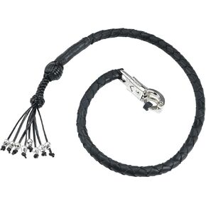 Biker Whip 42" Motorcycle Get Back Whip, Handlebar Accessories for motorbike, Genuine Leather Whips for Motorcycles in Kuwait