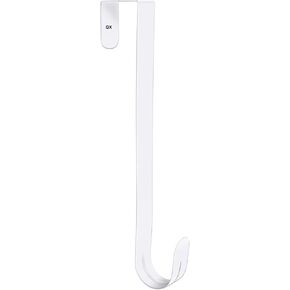 GameXcel 12" Wreath Hanger for Front Door - Large Wreath Metal Hook for Christmas Wreath Over The Door Hanger, White in Kuwait