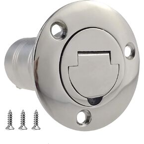 ISURE MARINE 1-1/2"(38mm) Boat Gas/Fuel/Diesel/Water/Waste Deck Fill/Filler with Keyless Cap 1-1/2" Marine Mirror- Polished 316 Stainless Steel Hardware for Boat Yacht Caravan in Kuwait