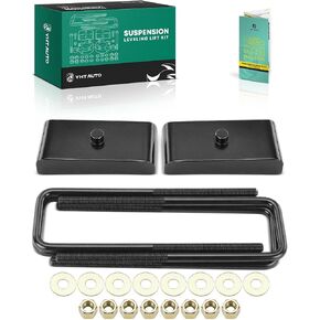 YHTAUTO 2 inch Rear Leveling Lift Blocks w/Extended Square U-Bolts Kit Fits 1999-2019 Chevy & GMC Models, Silverado Sierra 1500(2019 Fits Old Body Style), RWD/4WD, Suspension Leveling Kit Set of 6 in Kuwait