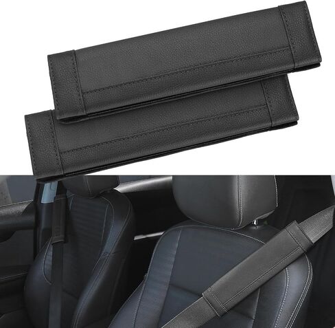 SEG Direct Black and Gray Seat Belt Pads Pack of 2 in Kuwait