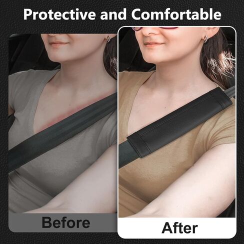 SEG Direct Black and Gray Seat Belt Pads Pack of 2 in Kuwait