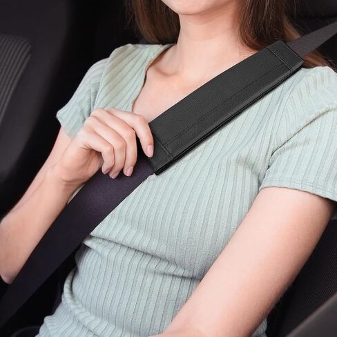 SEG Direct Black and Gray Seat Belt Pads Pack of 2 in Kuwait
