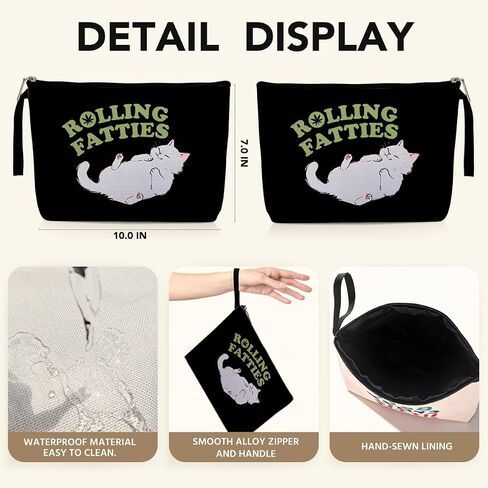 Novelty Weed Gift Green Leaf Makeup Bag Humor Weed Accessories Cosmetic Bag for Women Daughter Friendship Gifts Zipper Pouch Bag Weed Stuff Appreciate Gifts Travel Toiletry Bag for Birthday Christmas in Kuwait