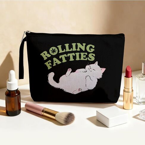 Novelty Weed Gift Green Leaf Makeup Bag Humor Weed Accessories Cosmetic Bag for Women Daughter Friendship Gifts Zipper Pouch Bag Weed Stuff Appreciate Gifts Travel Toiletry Bag for Birthday Christmas in Kuwait