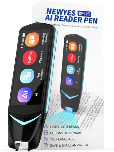 Reading Pen for Dyslexia,NEWYES Scan Reader Pen 4 Text to Speech Device Translator Pen, Photo Translation OCR 16GB Bluetooth Pen Scanner for Students Adults (Scan Reader Pen 4.5) in Kuwait