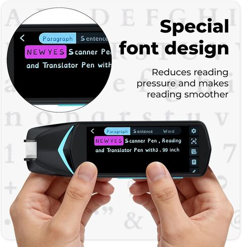 Reading Pen for Dyslexia,NEWYES Scan Reader Pen 4 Text to Speech Device Translator Pen, Photo Translation OCR 16GB Bluetooth Pen Scanner for Students Adults (Scan Reader Pen 4.5) in Kuwait