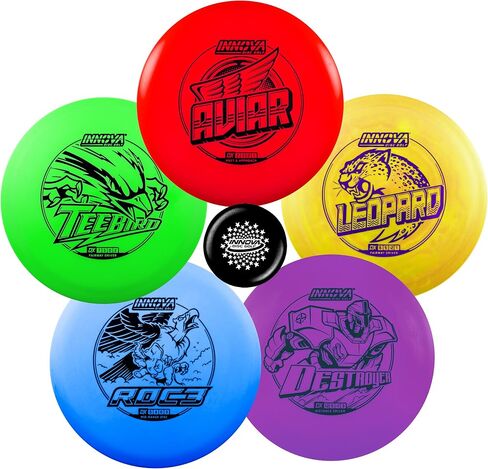 مجموعة Innova Disc Golf Starter - قد تختلف الألوان 160-180 جم - مضرب الجولف القرصي، مشغل الجولف القرصي، متوسط ​​المدى، مجموعة أقراص الجولف المعتمدة من PDGA، مجموعة أقراص الجولف الفريسبي in Kuwait