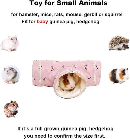 Amakunft Guinea Pig Play Tunnels & Tubes, Hamster Hideouts, Small Animal Activity Structures, Blue, 10cm Entrance, 3 Way Access, Made of Cotton and Polyester, Easy to Wash and Dry in Kuwait