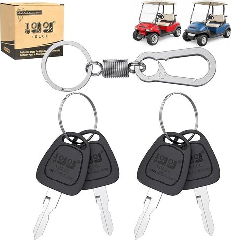 10L0L 4 Pack Golf Cart Keys for Club Car DS 1982-up, Club Car Precedent 2004-up, Replace OEM 1012505 in Kuwait