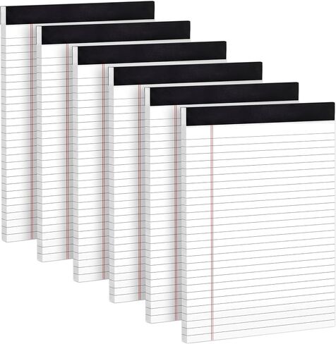 Legal Pads 8.5 x 11, 6 Pack Yellow Note Pads 8.5 x 11 Writing Pads, Wide Ruled Legal Notepads, Lined Pads of Paper Yellow Paper Pads, 30 Sheets Per Notepad for School, Home, Office, Business in Kuwait