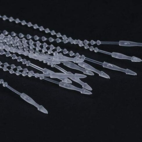 5 Inch Beaded Adjustable Loop Tie Fasteners, 1000 Pcs- Natural in Kuwait