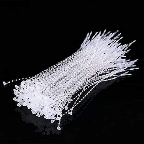 5 Inch Beaded Adjustable Loop Tie Fasteners, 1000 Pcs- Natural in Kuwait