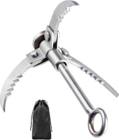 TRIWONDER Grappling Hook Gravity Rock Climbing Hooks Folding Carabiner Claws Stainless Steel Anchor for Climbing, Fishing, Hiking, Tree Limb Removal in Kuwait
