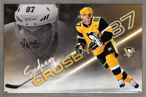 Trends International NHL Pittsburgh Penguins - ملصق حائط Sidney Crosby 21، 22.37 بوصة × 34.00 بوصة، نسخة غير مؤطرة in Kuwait
