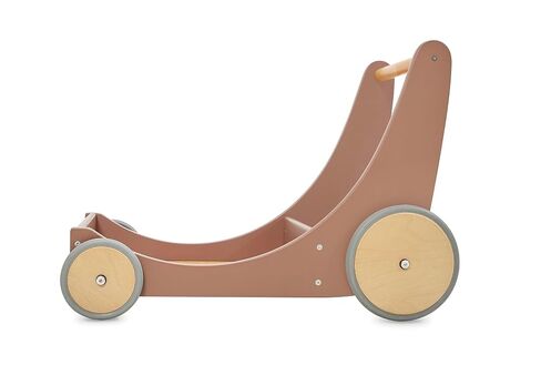 Kinderfeets 2-in-1 Wooden Cargo Walker Cart Wagon with Adjustable Rubber Wheels and Removable Basket for Children and Toddlers (Blue) in Kuwait