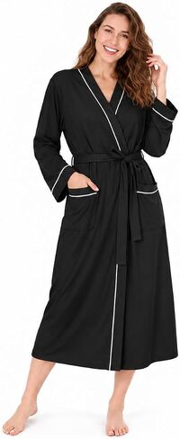 Catalonia Lightweight Womens Robes, Ladies Bathrobe Soft Long in Kuwait