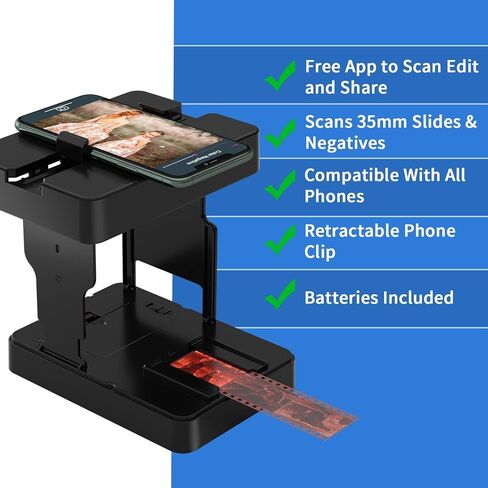Rybozen 35 mm Slide Viewer Illuminated Slide Projector for for 2X2 & 35mm Photos & Film in Kuwait