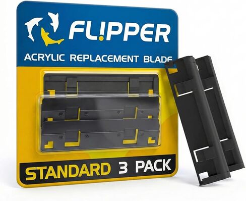 FL!PPER Flipper Magnetic Aquarium Cleaner - Acrylic Replacement Blades for Acrylic tanks Standard up to 1/2" - 3 Pack in Kuwait