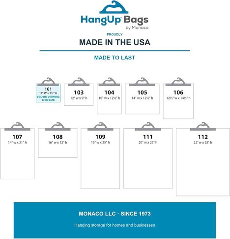 Monaco Hanging Storage Bags, 10-pack of 10.5 X 7.5-Inch, Deluxe Line, 4 Mil Polyethylene, Clear Plastic Bags for Classroom, Home, Library, and Pharmacy Use. in Kuwait