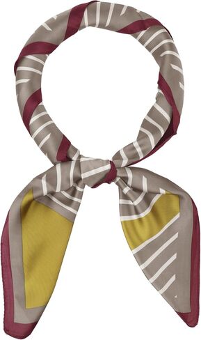 Elerevyo Women's Striped Satin Scarf Shawl, 35"x35" Large Square Silk Feeling Neck Scarves Head Wraps Neckerchief in Kuwait