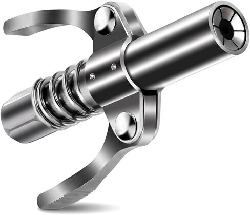 2 Pack Grease Gun Coupler: 6 Jaws Securely Lock onto Zerk Fittings, Leak-Proof Design, Handles 10000 PSI Quick Release Grease, Compatible with All 1/8" NPT Grease Gun Couplers. in Kuwait