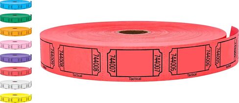 Tacticai 2000 Raffle Tickets, Blank, Blue (8 Color Selection), Single Roll, Ticket for Events, Entry, Class Reward, Fundraiser & Prizes in Kuwait