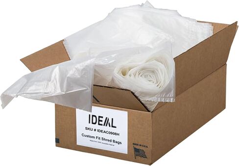 IDEAL Shredder Bags, 20" x 47", 40 Gallon Bag “Gusseted", Compatible with Ideal Shredder Models 2503, 2604, 3104, Durable in Kuwait