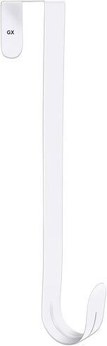 GameXcel 12" Wreath Hanger for Front Door - Large Wreath Metal Hook for Christmas Wreath Over The Door Hanger, White in Kuwait