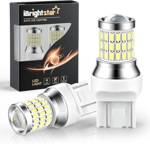 iBrightstar أحدث 9-30 فولت وامض أضواء الفرامل الوامضة 912 921 W16W T15 906 لمبات LED مع استبدال جهاز العرض لأضواء إيقاف الفرامل الخلفية للذيل الثالث، أحمر لامع in Kuwait