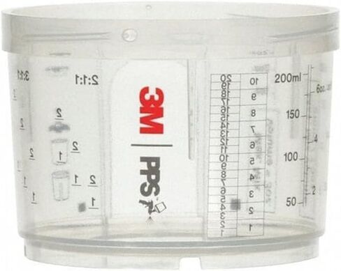 أكواب مسدس رش 3M PPS 2.0، 26001، قياسية، 22 أونصة، تستخدم مع مسدس الطلاء وأغطية وبطانات PPS 2.0 لطلاء السيارات والأثاث والمنزل والمزيد، عبوتان in Kuwait