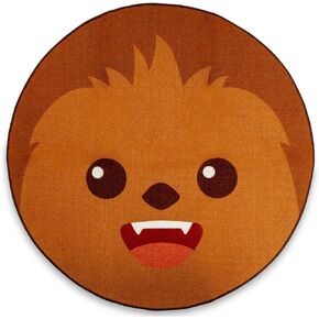 Star Wars Chewbacca 52-Inch Round Printed Area Rug | Indoor Floor Mat, Accent Rugs For Living Room and Bedroom, Home Decor For Kids Playroom | Movie Gifts And Collectibles