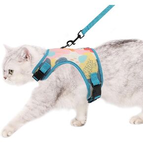 pangdi Cat Harness and Leash Escape Proof Cat Leash for Walking Travel Kitten Harness Service Cat Vest Medium