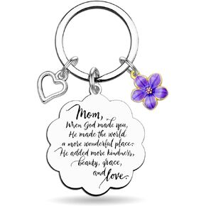 ICHRATI Best Moms ever Gifts for Mom from Daughter Birthday Gift Ideas for Women Christian Religious Mothers Day Thank You Mother Wavy Keychain Appreciation Presents for Birthday
