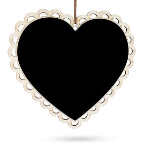 Heart Shape Blackboard, Erasable Hanging Chalkboard- Sign Display Board 6 Inch Wide