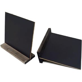 Honbay 2PCS Mini Tabletop Chalkboard Signs Wooden Double Sided Chalkboard Display Signs with Wooden Base Stand for Home Office and Restaurant