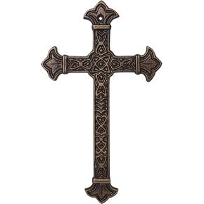 DreamsEden Metal Cross Christian Wall Art, Antique Hanging Religious Cross Decor Vintage Living Room Bedroom Home Decoration