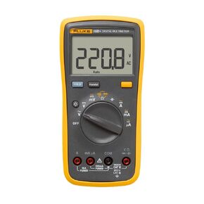 Fluke 15B+ Digital Multimeter, for Electrical Applications, Measures AC/DC Voltage and Current Measurements up to 1000V and 10A, Along with Resistance, Continuity, Diode, and Capacitance Capabilities