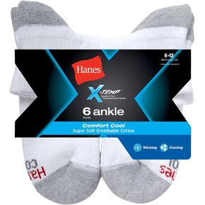 Hanes Men's X-Temp® Comfort Cool® Ankle 6-Pack