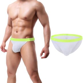 Men's Pouch Underwears Breathable Low Rise Bikini Briefs Bulge Enhancing
