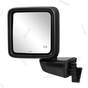 Passenger Side Mirror Assembly Compatible with Jeep Wrangler JL 2018-2021 Gladiator JT 2020-2023 Rear View Mirror with Heated, Power Adjustable Glass Manual Folding Replace 68281890AE (Right)