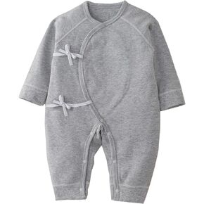 Cherie Kids 100% Organic Cotton Soft Newborn Baby Romper Jumpsuits for Boys and Girls Unisex, Long Sleeve, 0-6 Months