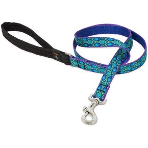 LupinePet Originals 3/4" Rain Song 4-Foot Padded Handle Leash for Medium and Larger Dogs